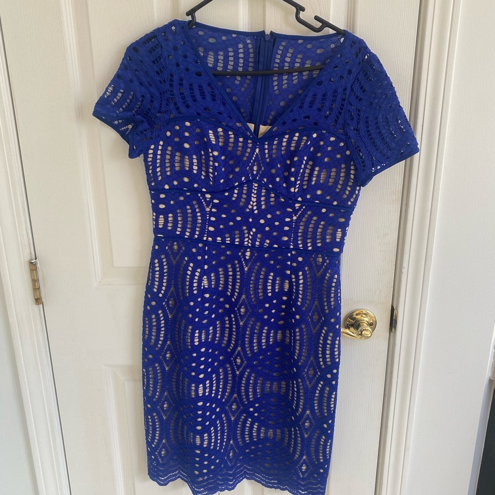 Blue lace dress